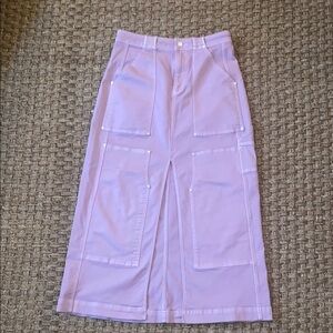 Pilcro at Anthropologie Lavender Denim Maxi Skirt sz 10